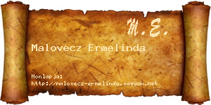 Malovecz Ermelinda névjegykártya